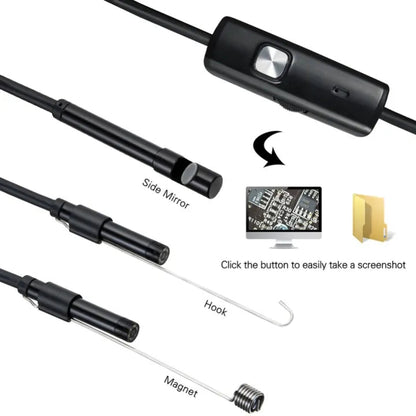 3 in 1 Endoscope Camera (3.5 Meter) Type-C With 6 LEDs, HD Lens & IP67 Waterproof