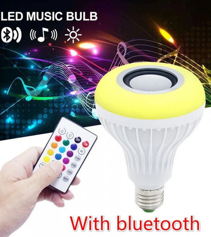 LED Music Bulb with Built-In Bluetooth Speaker & RGB Color Light