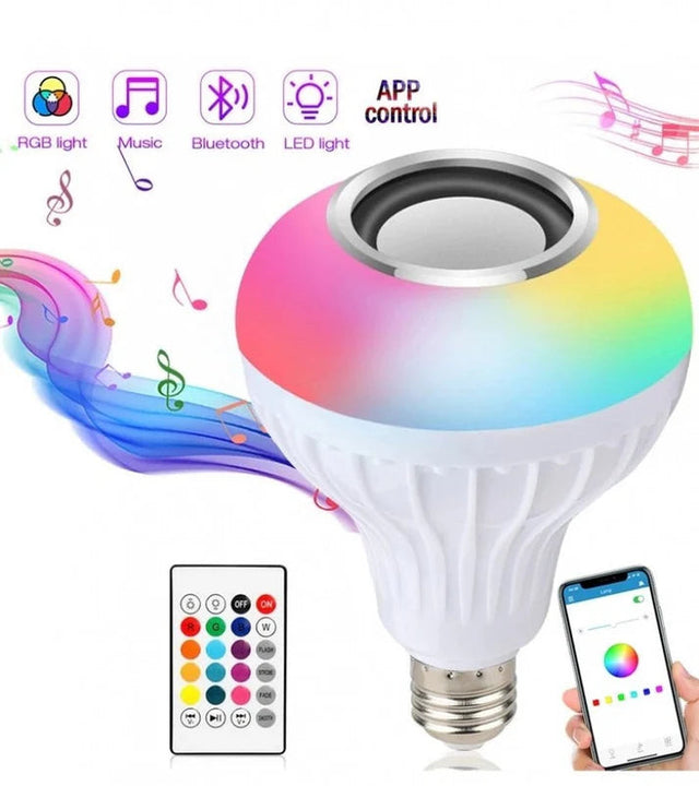 LED Music Bulb with Built-In Bluetooth Speaker & RGB Color Light