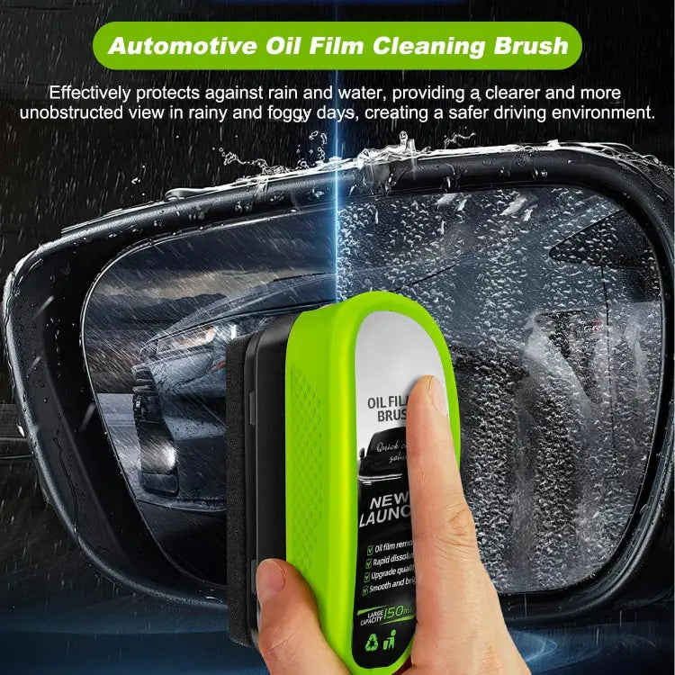 Universal Glass Cleaner – Clear Vision Car Glass Oil Film Cleaner Brush for Windshield (Bottle Included)