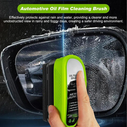 Universal Glass Cleaner – Clear Vision Car Glass Oil Film Cleaner Brush for Windshield (Bottle Included)