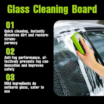 Universal Glass Cleaner – Clear Vision Car Glass Oil Film Cleaner Brush for Windshield (Bottle Included)