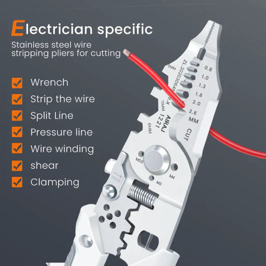 Multi-Functional 16-in-1 Wire Stripper, Crimper & Cutter Tool