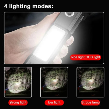 High Power LED Torch Light – Rechargeable Tactical Flashlight with Safety Hammer